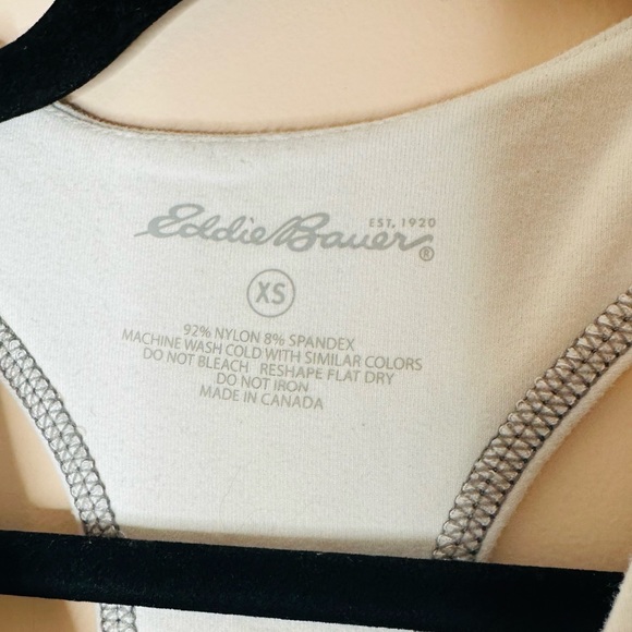 EDDIE BAUER Racer Back Tank Top XS - Made in Canada 8% Spandex - Picture 3 of 4